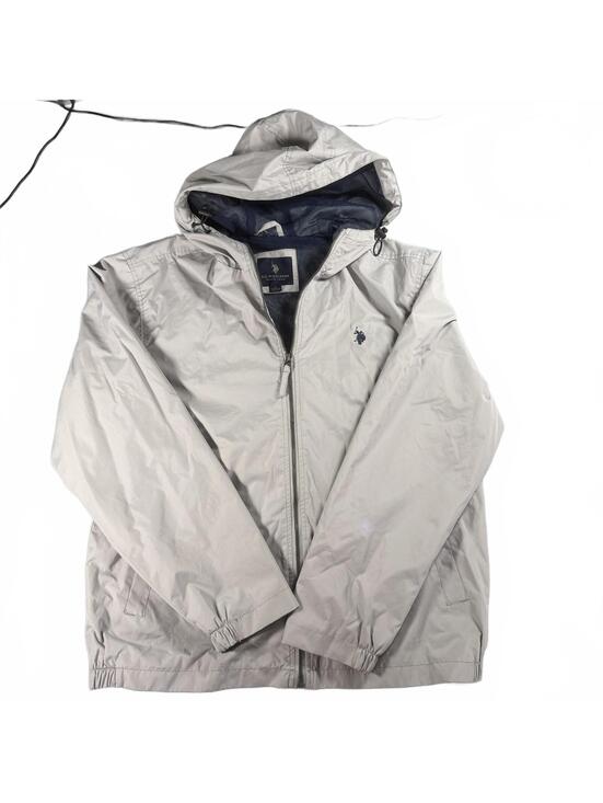 Ralph Lauren Other - U.S. Polo Assn. Men’s Hooded Windbreaker Jacket Gray Size Large L Full Zip